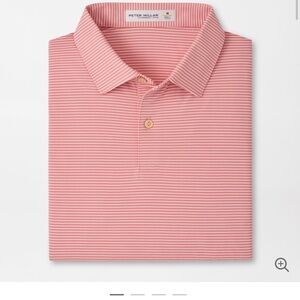 Peter Millar Coral Pink Micro-Striped Polo